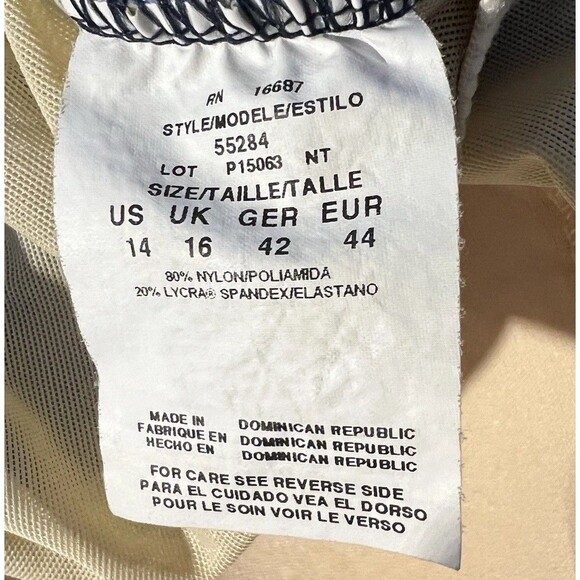 Miraclesuit Swimsuit Womens 14 Blue One Piece Tummy Control Style 55284 - Picture 5 of 13